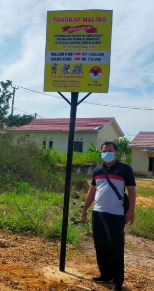 Polisi Respon Cepat Papan Informasi Sayembara Tangkap Maling