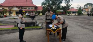 Kapolres Tebo Pimpin Langsung Serah Terima Jabatan Kasi Propam