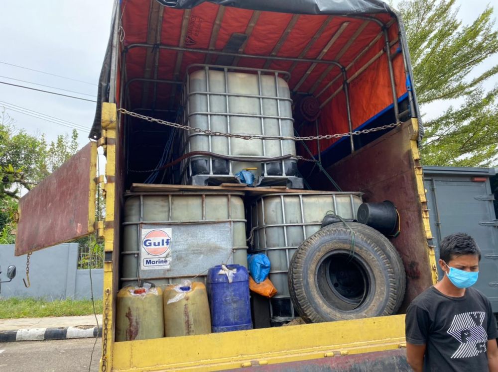 Truk pembawa minyak tanah ilegal.  (Foto: istimewa)