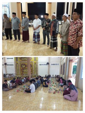 Gelar Bukber, Pengurus Masjid Nurul Jalal Sungai Bengkal Santuni 85 Orang Anak Yatim