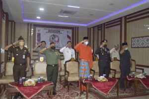 Peringatan Hari Pancasila, Kapolres Bersama PJ Bupati Muaro Jambi Metting Zom Bersama Presiden