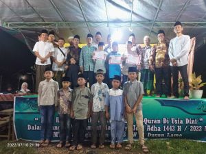 Lurah Sungai Bengkal Tutup MTQ Tingkat RT 3 Dusun Lamo