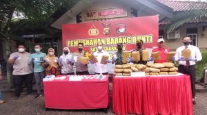 3,9 Kg Sabu dan 46,8 Kg Ganja Dimusnahkan