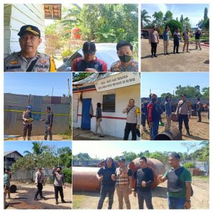 Polres Muarojambi Tertibkan Diduga Gudang Minyak di Pijoan