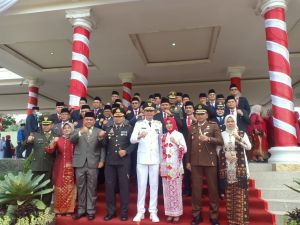 HUT RI ke 77, Pj Bupati Muarojambi Pimpin Upacara Bendera Merah Putih
