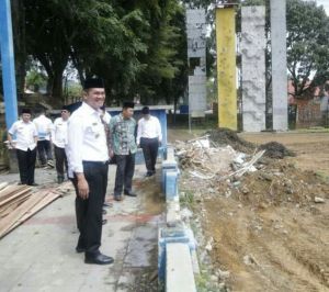 Wawako Sungaipenuh Tinjau Lokasi Pengerjaan Arena MTQ Provinsi Jambi 