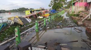Joging Track Danau Sipin Terendam Air dan Ambruk 