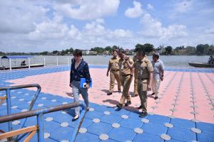 Lokasi Proyek Ketahanan Iklim, Tim TFURP Singapura Tinjau Danau Sipin 