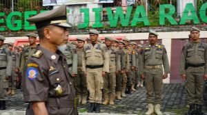 Bupati Merangin H Mashuri Jadi Inspektur Upacara HUT ke-73 Satpol PP dan 61 Satlinmas