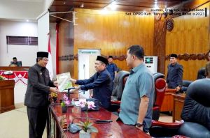 DPRD Tanjabbar Gelar Rapat Paripurna Penyampain Bupati Terhadap Pandangan Umum Fraksi-Fraksi 