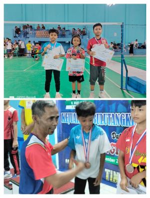  Ini Putra dan Putri Sungai Bengkal yang Berhasil Raih Juara di Kejuaraan Bulutangkis Merangin Open