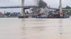 Muatan Batubara Nyenggol Jembatan, Tongkang Picu Kecelakaan di Sungai Batanghari: Ditpolairud Lakuka