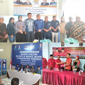 Diantar Tokoh Adat Tiga Luhah Semurup dan Ratusan Simpatisan, Deri Mulyadi Daftar ke Tiga Partai