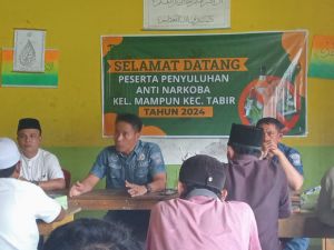 Takut Warganya Terjerumus, Lurah Mampun  dan Camat Buat Sosialisasi Narkoba Dengan Polisi