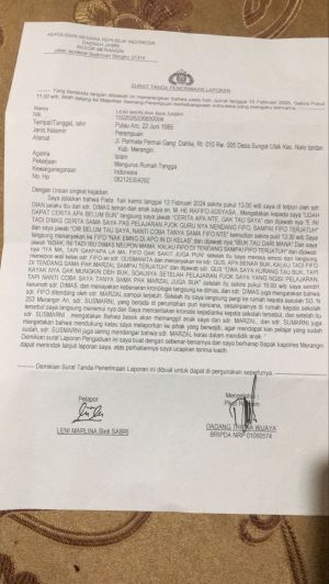 Diduga Guru SDN 253 Bangko Tendang Dada Murid