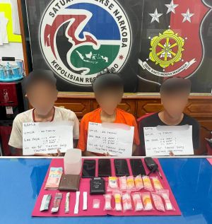 Satresnarkoba Polres Tebo Tangkap 3 Pelaku Pengedar Sabu di Tebo Ulu