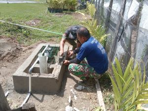 Pekerjaan Sumur Bor Program TMMD Diarea Masjid Ikhsan Masuk Tahap Finishing