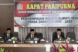 Dipimpin Langsung Ketua DPRD Tebo, Rapat Paripurna Penyampaian Pidato Bupati Tebo Berlangsung Sukses