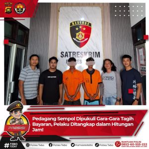 Keroyok Pedagang Sempol di Bedaro Rampak Tebo, 2 Pelaku Ditangkap Polisi