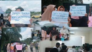Harga TBS Lokal Rendah, Puluhan Mak- Mak Geruduk Pabrik Sawit PT Agrindo Indah Persada
