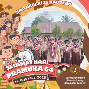 Smp Negeri 25 Tebo,Gelar Upacara Memperingati Hari Pramuka ke 64