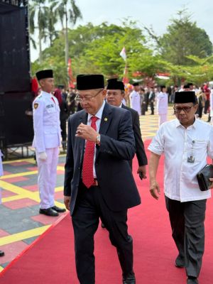 HUT RI ke 80, CE Upacara Pengibaran Bendera di Kantor Gubernur Jambi