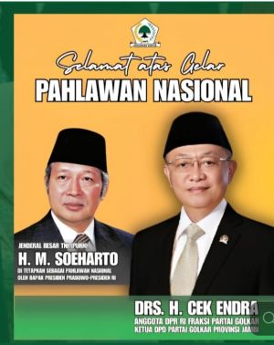 Cek Endra Apresiasi Presiden Prabowo Anugerahkan Gelar Pahlawan Nasional untuk Soeharto