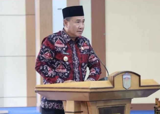 Sambutan Walikota Sungai Penuh saat melepas keberangkatan kafilah Sungai Penuh ikut MTQ tingkat provinsi Jambi 