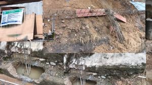 Proyek Turap Puskesmas Rantau Panjang Dikeluhkan Warga, Kualitas Pekerjaan Dipertanyakan