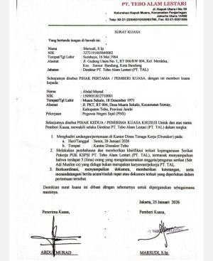 ASN Kecamatan Sumay Ditegur Camat Usai Wakili PT TAL