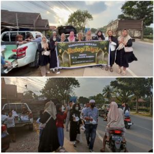 Warga RT 01 Javana Garden Bagan Pete Bagikan Ratusan Takjil Nasi Kotak Gratis