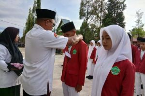 Ratusan Siswa MTsN 4 Bungo Ikuti Apel Pembukaan Ujian Madrasah