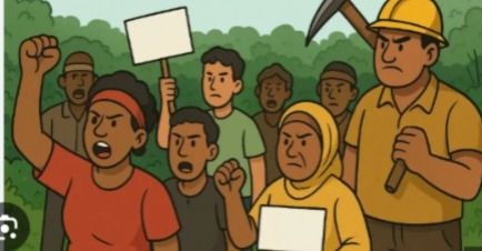 Warga Segel PT SMM, Tuntut Kades Dicopot dan Pabrik Ditutup Permanen