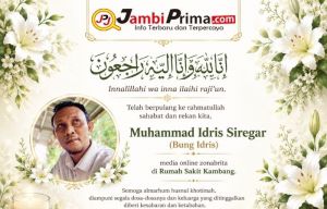 Jurnalis Zonabrita Muhammad Idris Siregar Meninggal Dunia