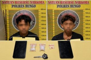 Satresnarkoba Polres Bungo Tangkap Dua Terduga Pengedar Sabu dan Ekstasi di Tanah Sepenggal