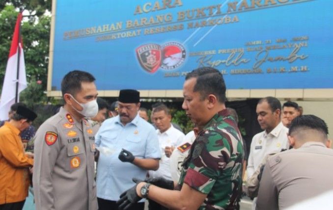 Polda Jambi Musnahkan 20 Kilogram Sabu, Deklarasikan Gerakan Anti Narkoba