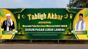 Sambut 1 Muharram 1448 H, Warga Pasar Lubuk Landai Gelar Pawai Obor dan Tabligh Akbar