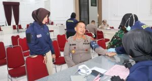 Donor Darah Warnai Peringatan Hari Bhayangkara ke-80 di Polresta Jambi
