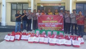 Polsek Tebo Ilir Salurkan 80 Paket Sembako untuk Warga dalam Rangka HUT Bhayangkara ke-80