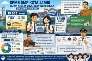 SPMB Kota Jambi 2026 Dibuka, SMP Negeri dan Swasta Siapkan 10.932 Kuota