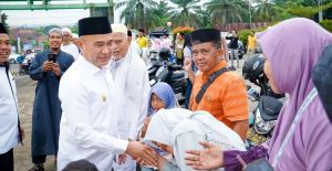 Bupati Bungo Sambut Langsung Kepulangan Jamaah Haji 2026 di Masjid Agung Al Mubarak