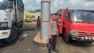 Personel Polsek Tebo Ilir Cek Stok BBM di SPBU Sungai Bengkal, Pastikan Pasokan Aman