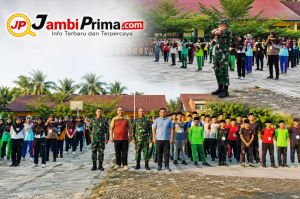 Satgas TMMD Ke-129 Tanamkan Pola Hidup Sehat dan Disiplin kepada Siswa MTsN 1 Bungo