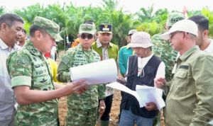Dandim 0416/Bute Dampingi Bupati dan Danrem Tinjau Progres Cetak Sawah Rakyat di Tebo Ulu