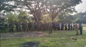 Bangun Kekompakan, Satgas TMMD Ke-129 Kodim 0416/Bute Gelar Apel Pagi Sebelum Turun ke Lapangan
