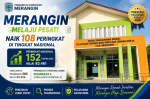 Merangin Naik 108 Peringkat Nasional, PTSP Tembus Posisi 152 pada Penilaian Kinerja 2026
