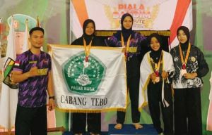 8 Emas, 10 Perak, 3 Perunggu, Pagar Nusa Tebo Tampil Perkasa di Piala Dandim