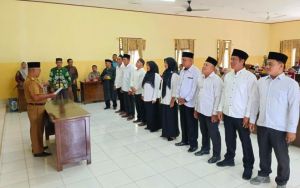 Anggota BPD Rantau Makmur dan Pematang Panjang Dilantik