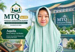 Aquila Wakili Pelepat Ilir di Cabang 500 Hadist MTQ ke-53 Kabupaten Bungo
