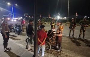 Patroli Gabungan Polres Tebo dan Brigif TP 35/Siginjai, Lima Motor Knalpot Brong Ditindak